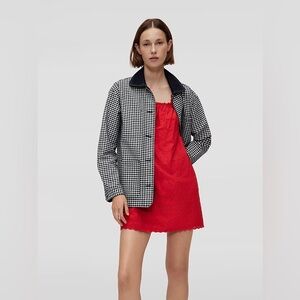 Gap x Doen blue gingham denim jacket